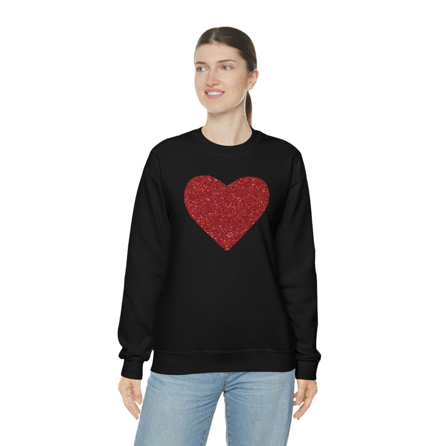 Heart Sweatshirt Love sweatshirt Love Shirt Cute Love Shirt with Heart Valentine sweatshirt - Matching Love shirt Girlfriend gift Boyfriend - Giftsmojo