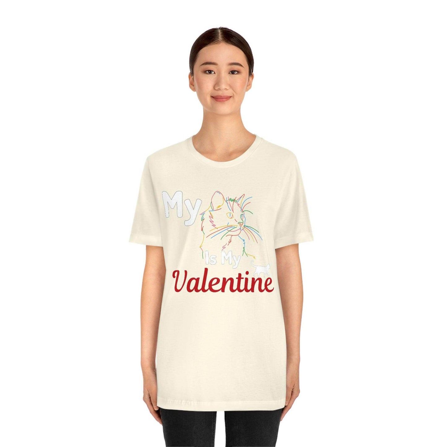My Cat is My Valentine, Cute Pet lover Valentine shirt - Cute Cat lover shirt - Cat Mom shirt - Giftsmojo