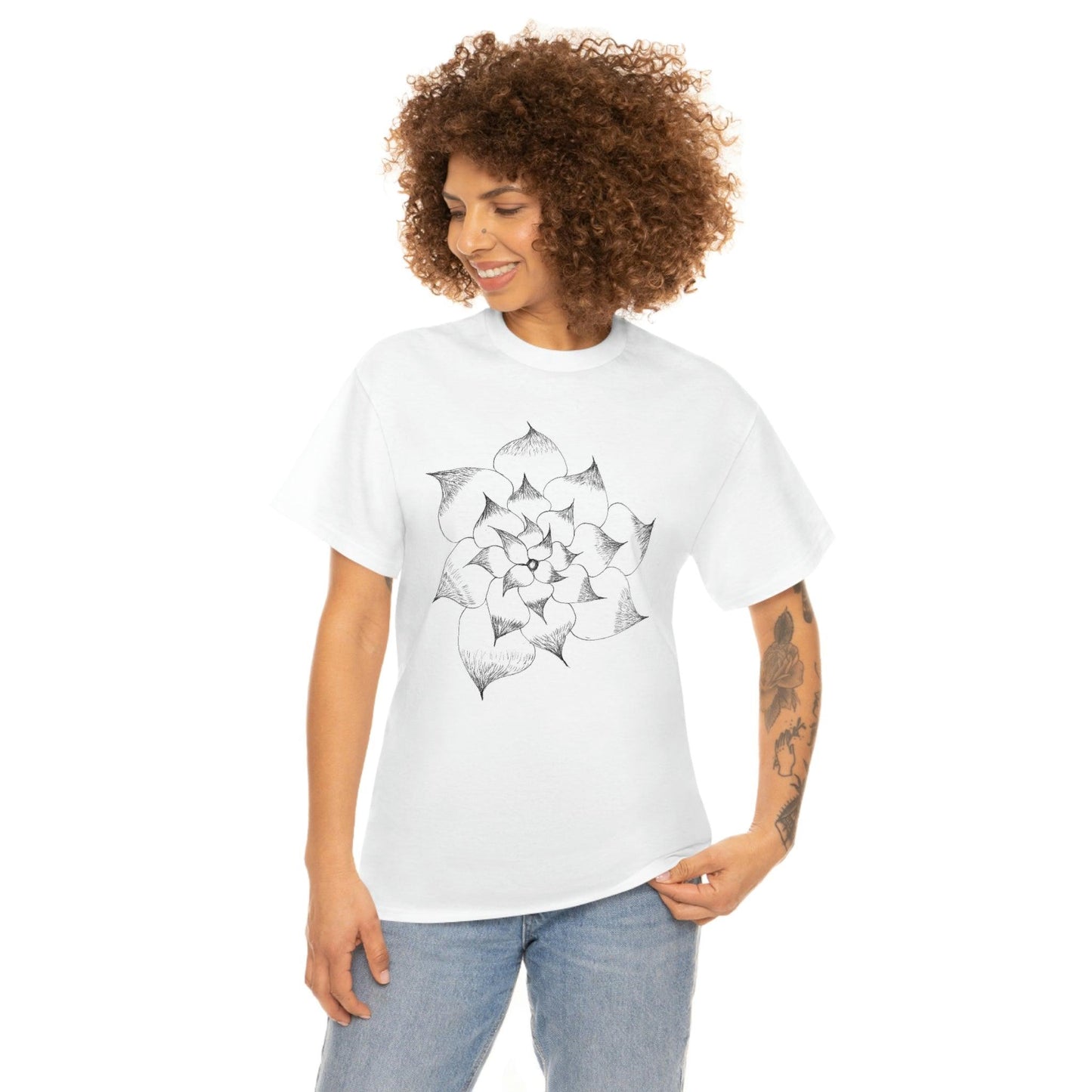 Flower Tee, custom designed tee, flower t-shirt, floral graphic tee - Giftsmojo