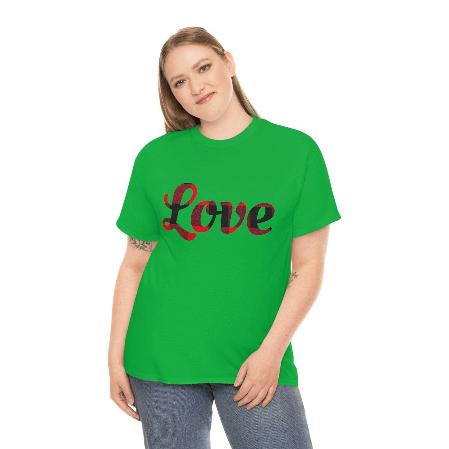 Plaid love T-Shirt - Giftsmojo