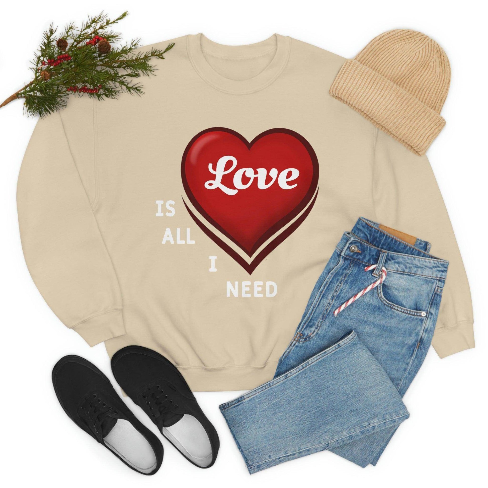 love is all I Need Sweatshirt - Giftsmojo