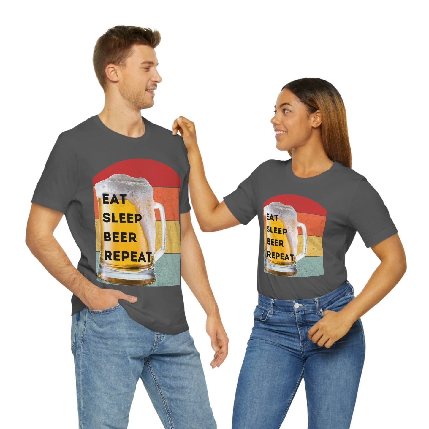 Retro shirt Eat Sleep Beer Repeat - funny beer shirt - Giftsmojo
