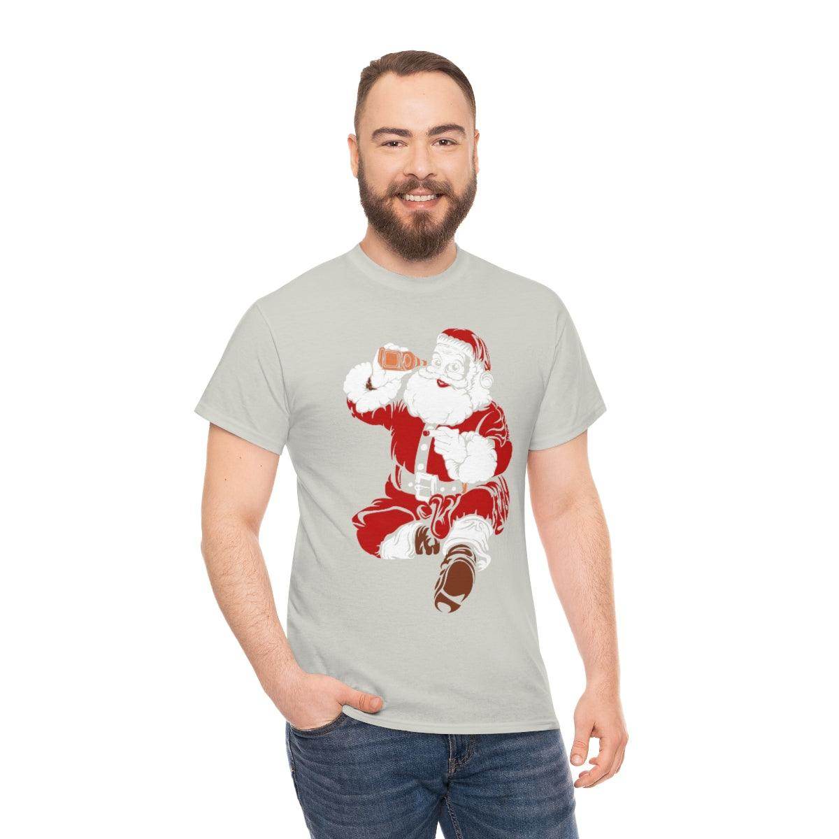 Santa Drinking Beer Funny T-shirt Funny Christmas Shirt Funny Santa Shirt Santa Gift - Giftsmojo