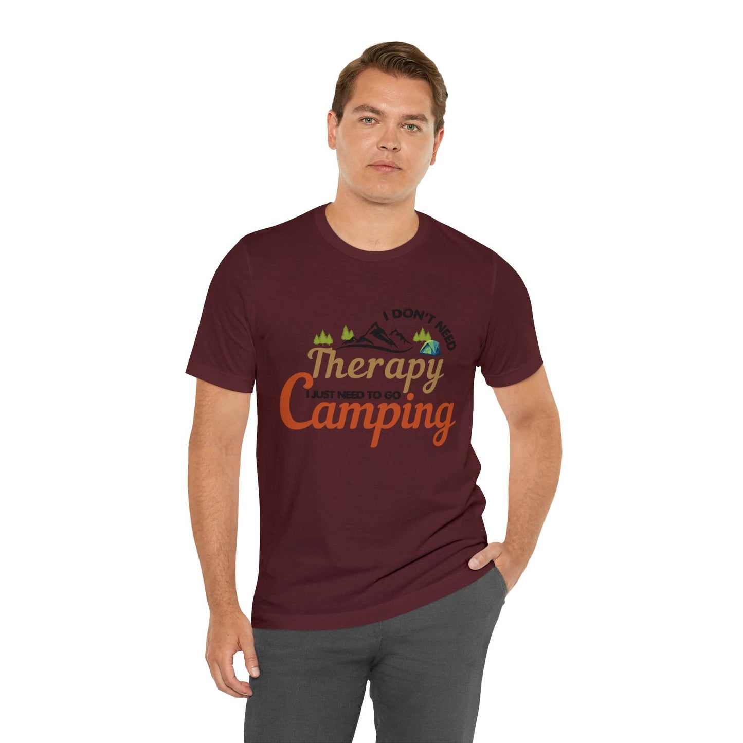 I don't need therapy I just need to go camping, camping shirt, dad shirt, dad gift, gift for outdoor lover, fishing gift nature lover shirt - Giftsmojo