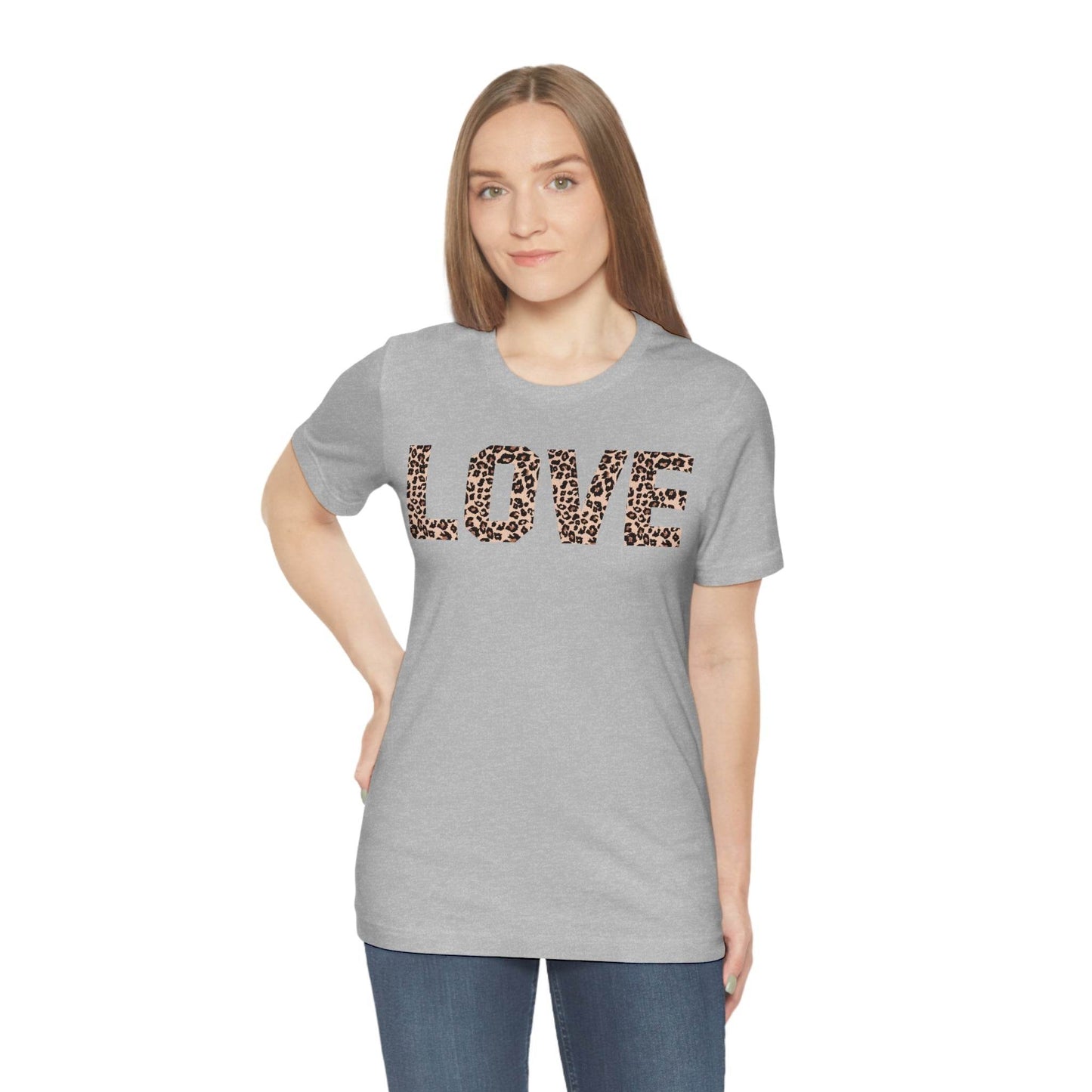 Leopard print love Tee - Giftsmojo