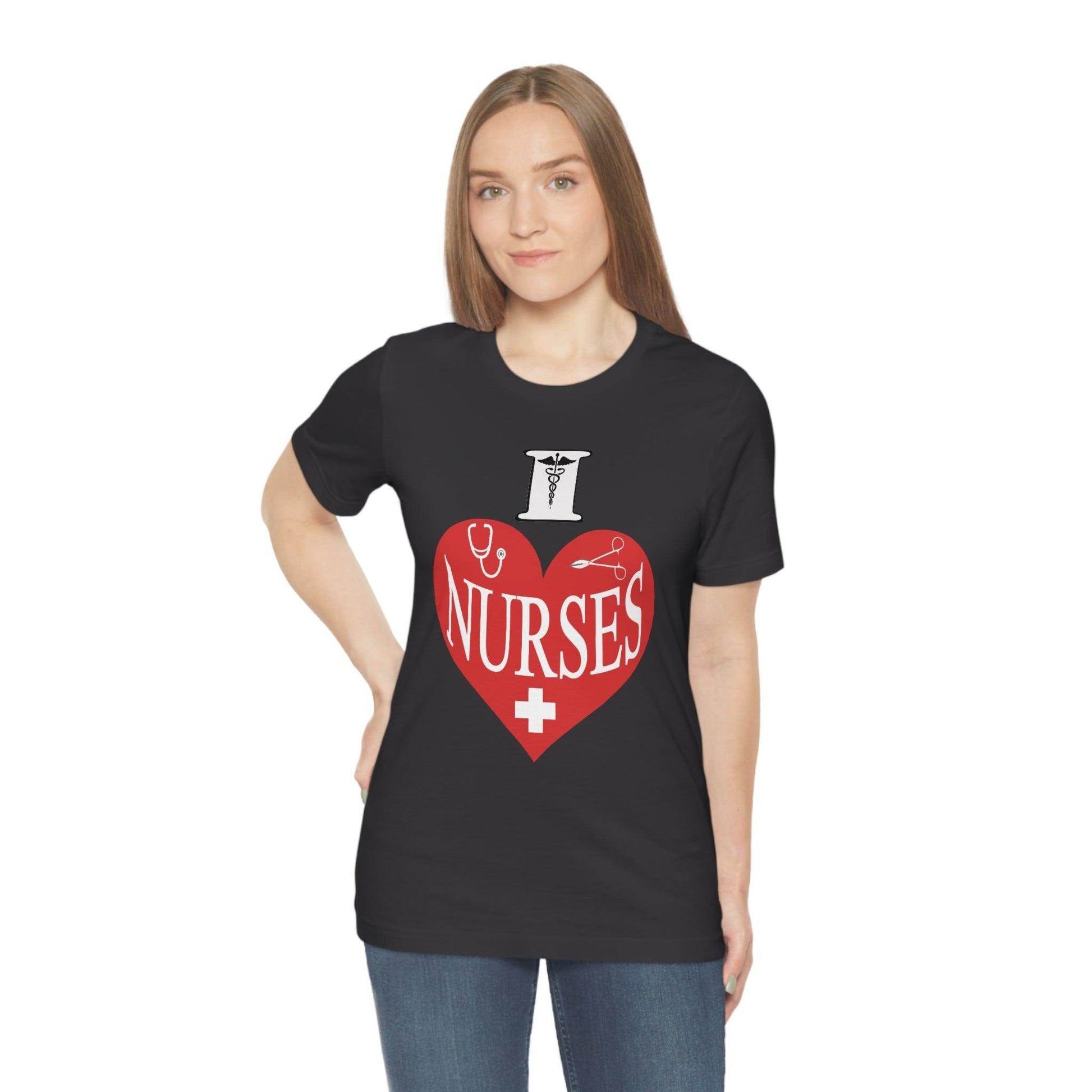 I love Nurses Tee - Giftsmojo
