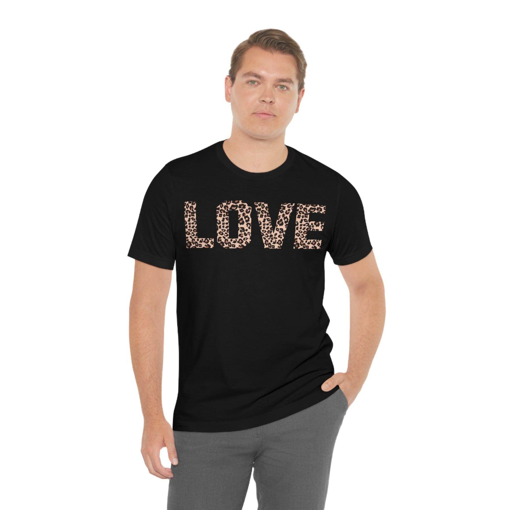 Leopard print love Tee - Giftsmojo