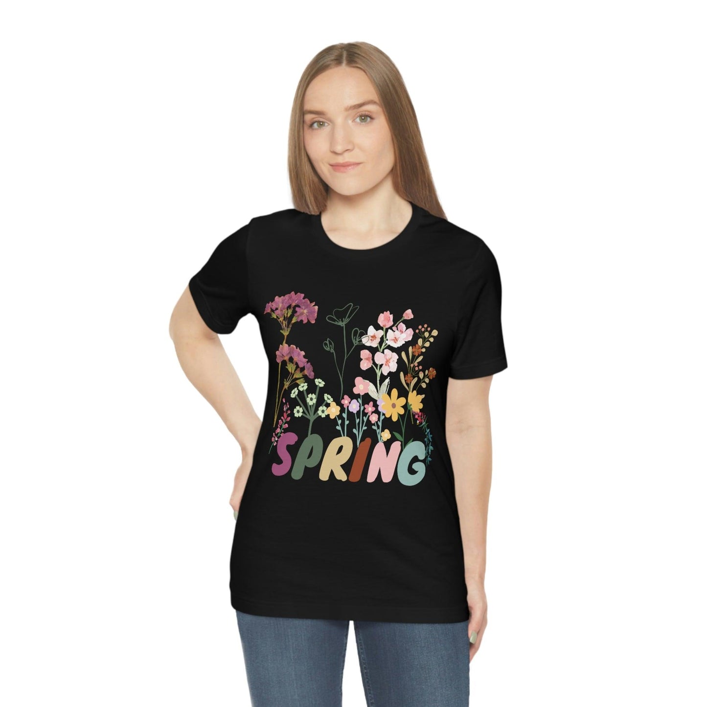 Spring Shirt, Flower T shirt, Vintage Botanical Shirt, Vintage T-shirt, Graphic Tshirt, Botanical Print, Vintage Flower Shirt, Wildflower,