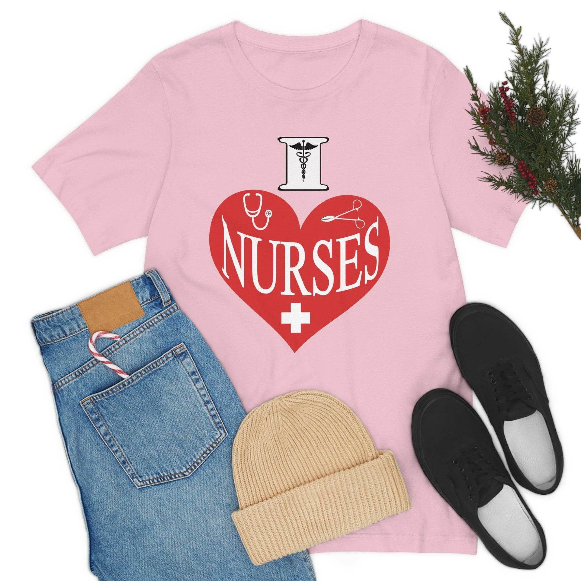 I love Nurses Tee - Giftsmojo