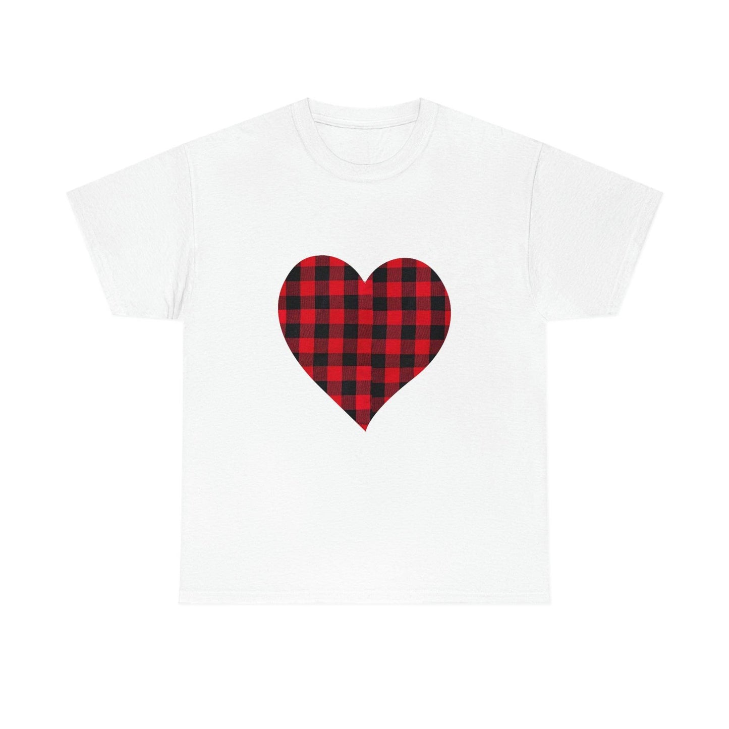 Plaid Heart T-Shirt, - Giftsmojo
