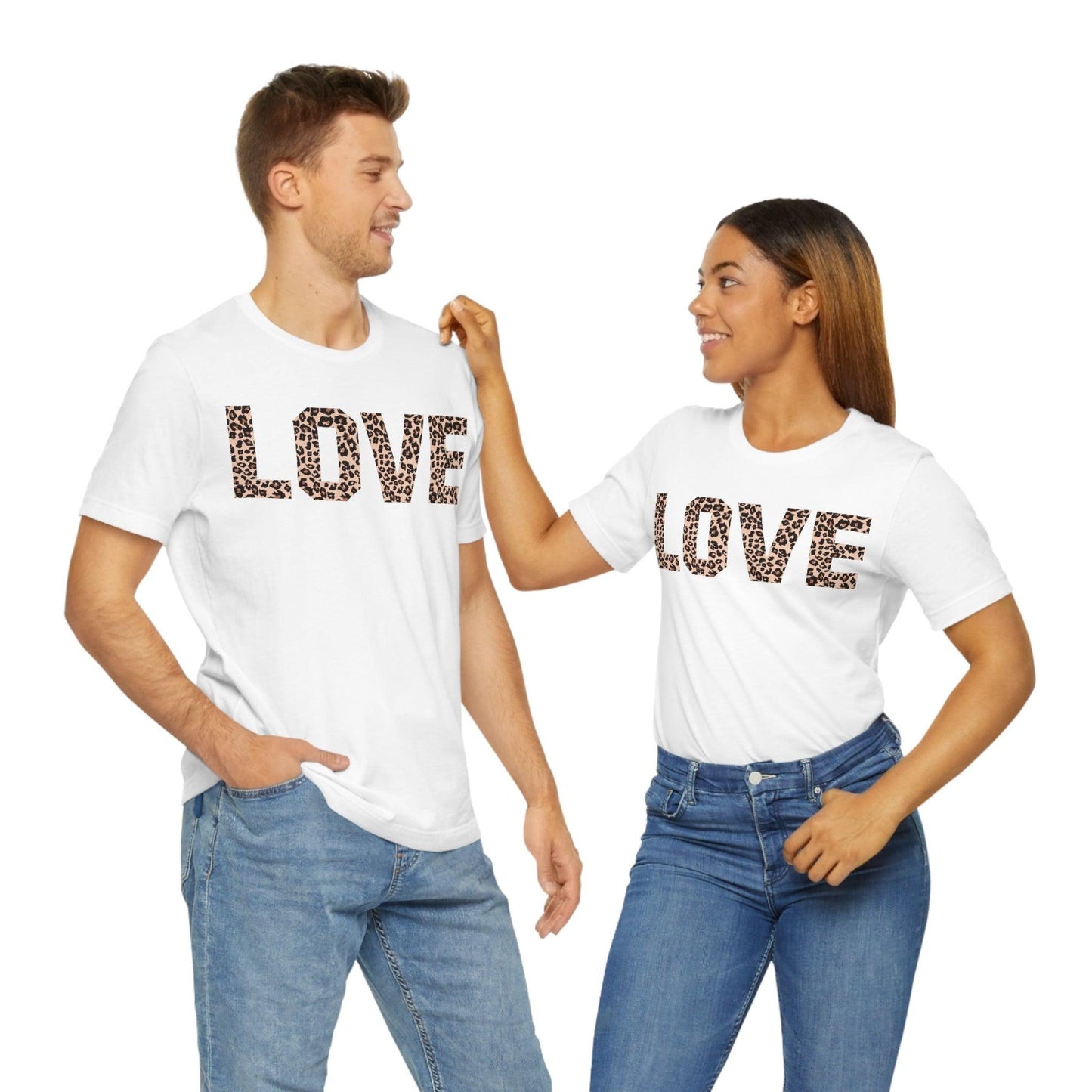 Leopard print love Tee - Giftsmojo