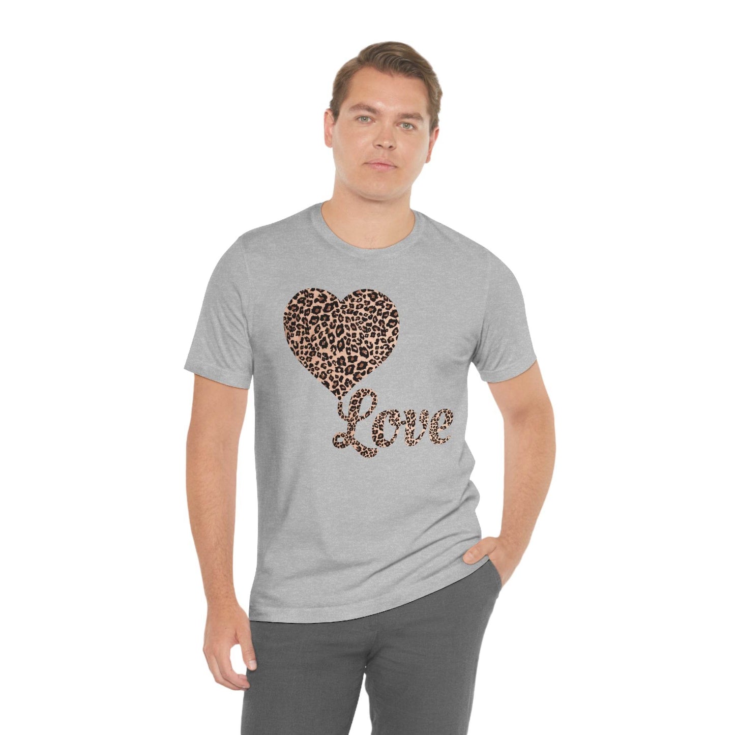 Love Heart, Leopard Print Tee - Giftsmojo
