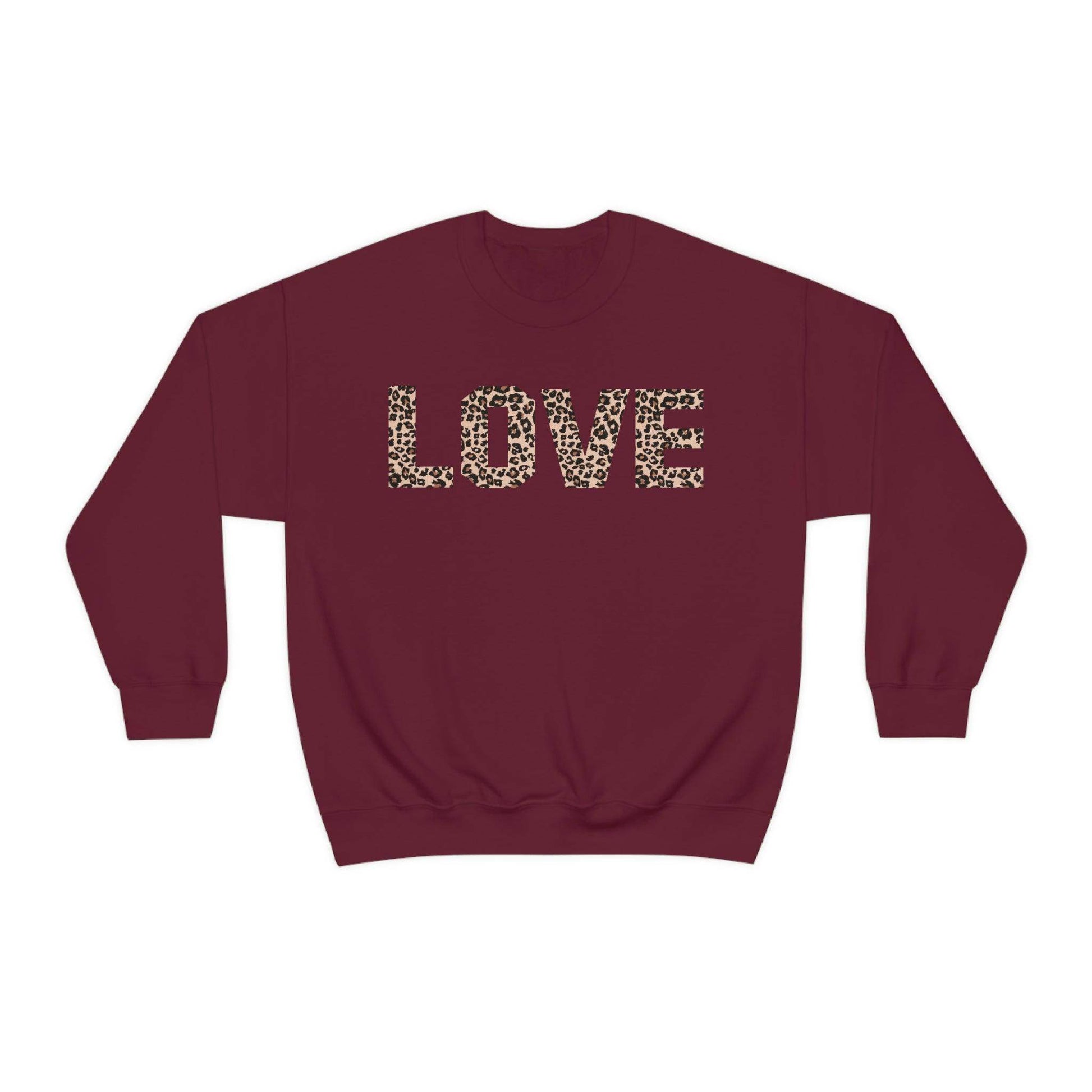 Leopard print love Sweatshirt - Giftsmojo