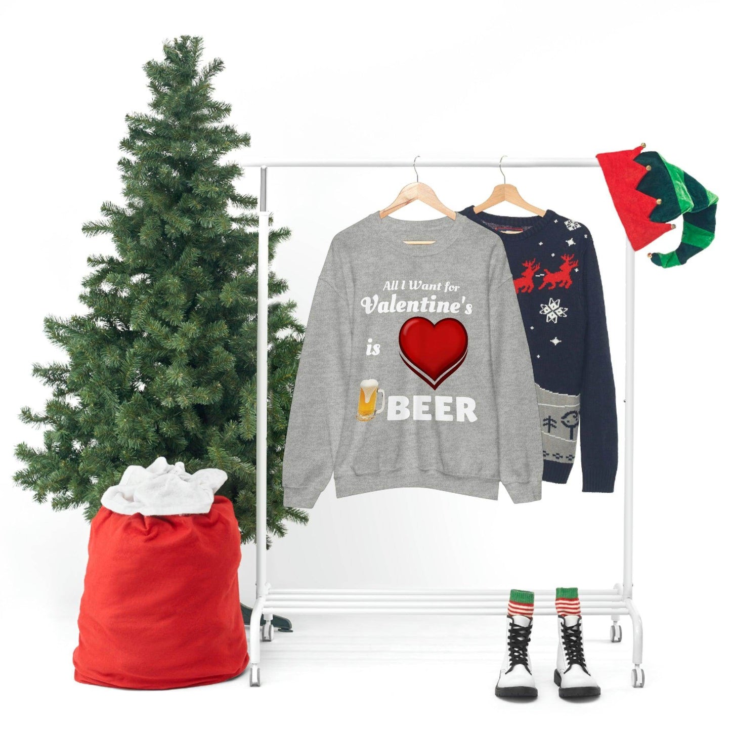 All I want for Valentine's is Beer Sweatshirt - Giftsmojo