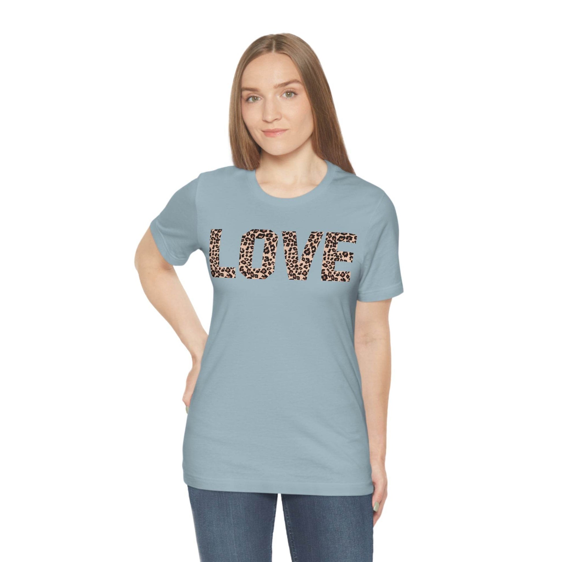 Leopard print love Tee - Giftsmojo