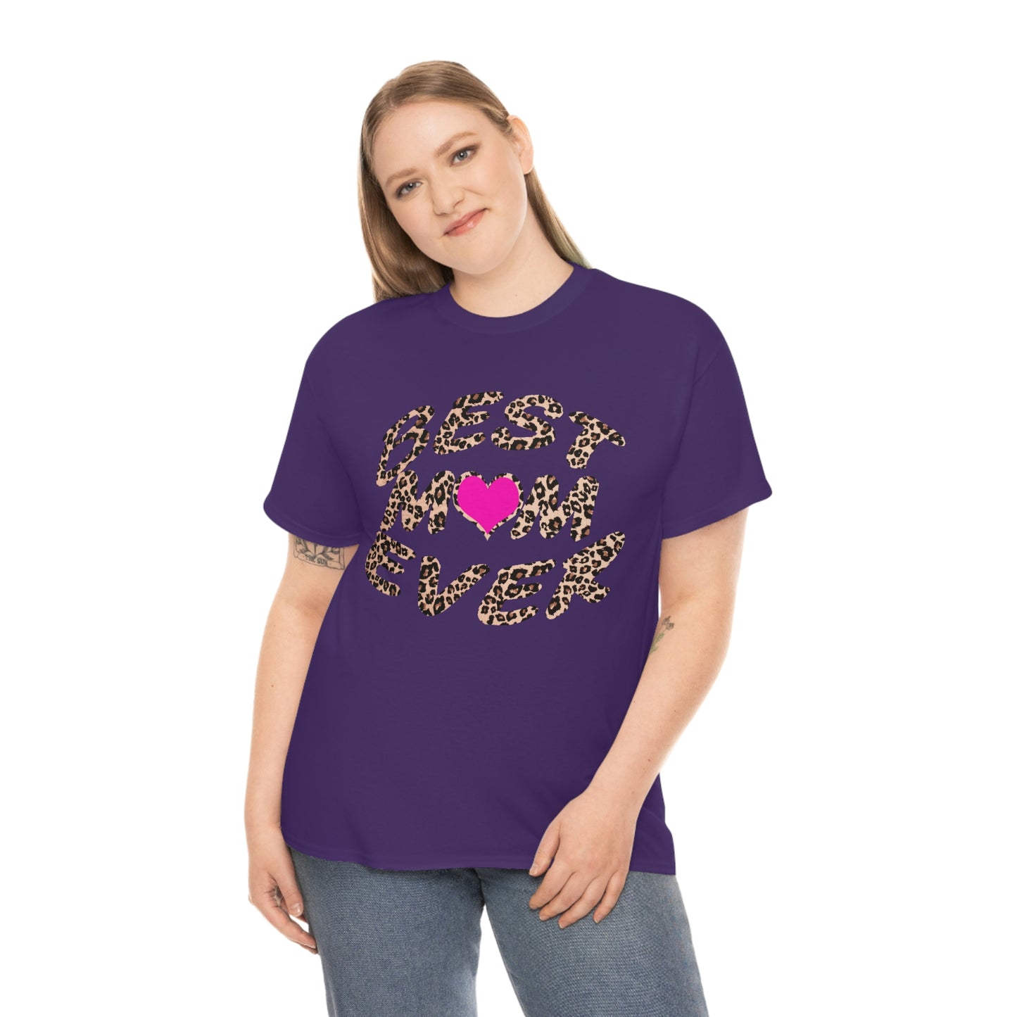 Best mom ever leopard print Tee