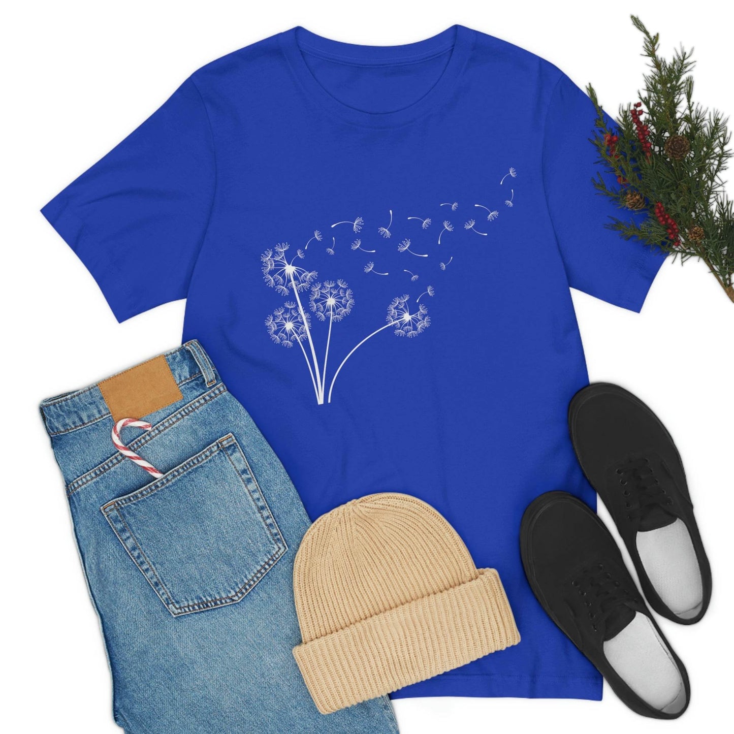 Dandelion Shirt, Boho Windflower Shirt, Dandelion Shirt for Her, Windflower Tee, Meditation Gift, Yoga Shirt, Inspirational Shirt, Bday Tees - Giftsmojo