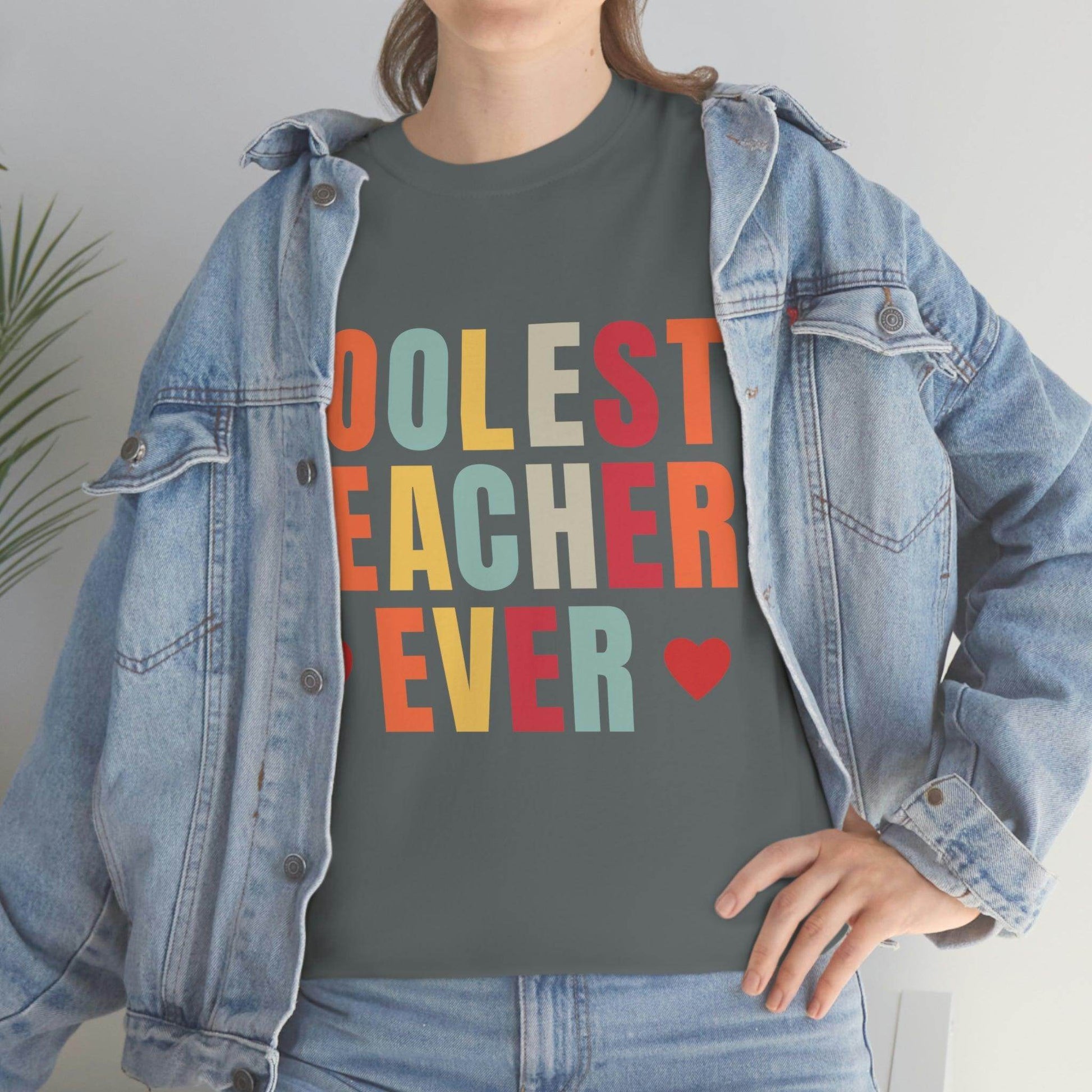 Coolest Teacher Ever T-Shirt - teacher gift - teacher appreciation - Giftsmojo