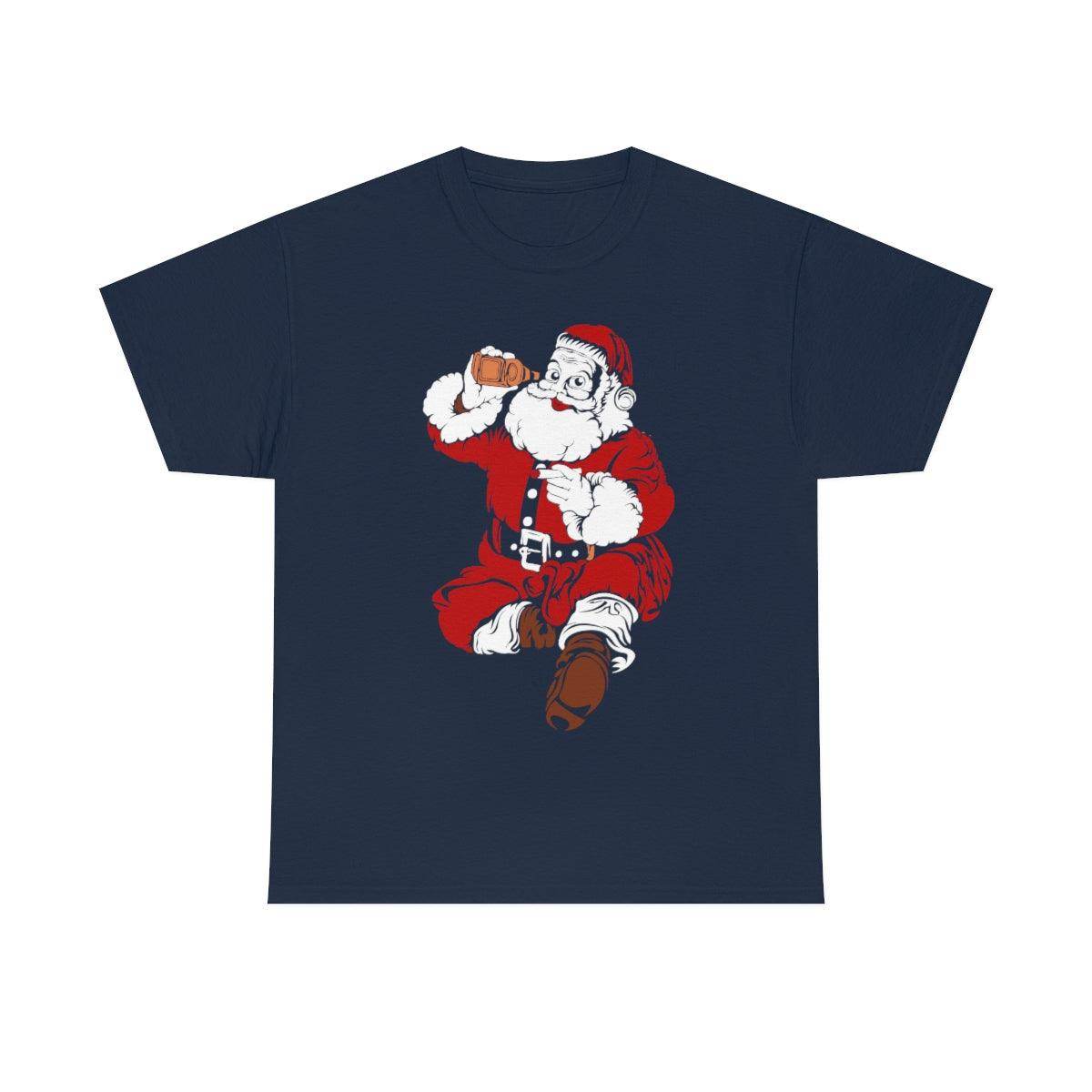 Santa Drinking Beer Funny T-shirt Funny Christmas Shirt Funny Santa Shirt Santa Gift - Giftsmojo