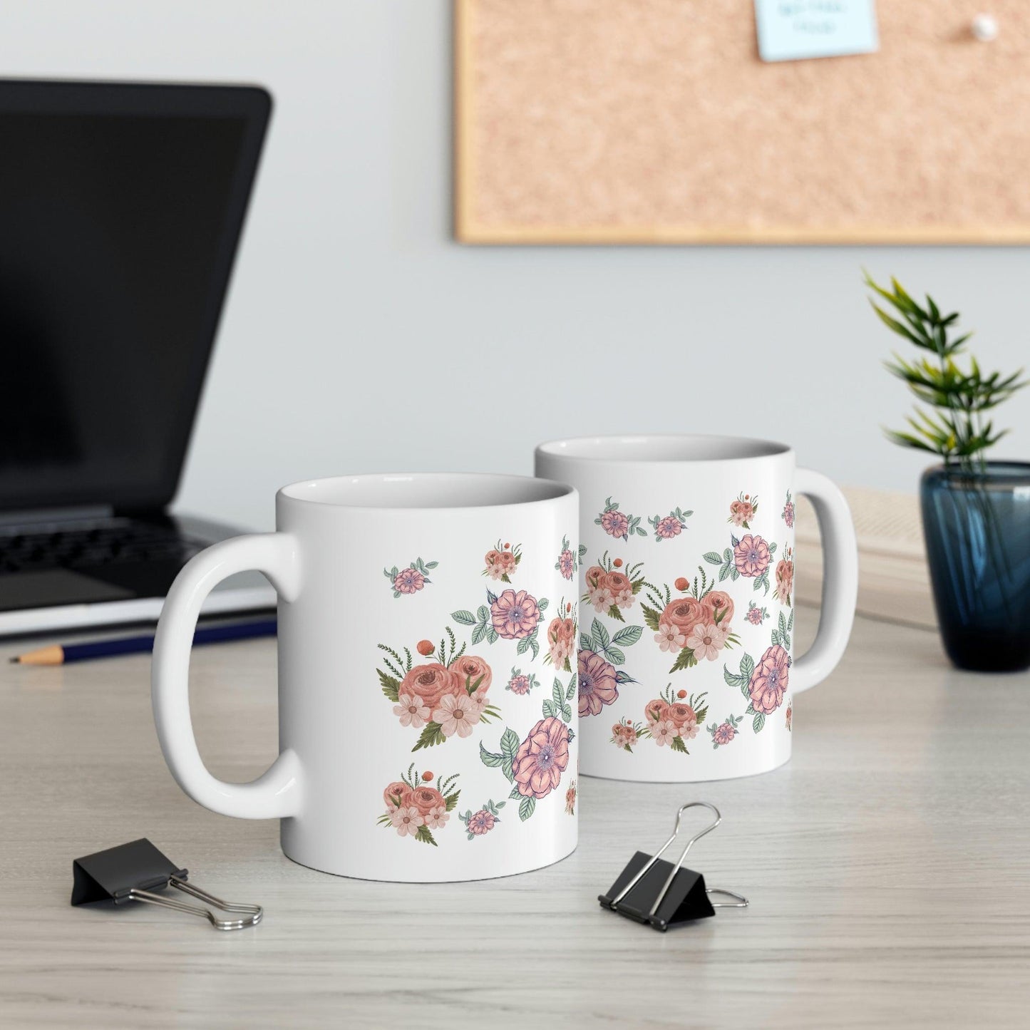 Vintage Floral Mug, gift for mom on mothers day, Birthday gift for mom, gift for plant lovers, hot cocoa mug, gift for coffee lover - Giftsmojo