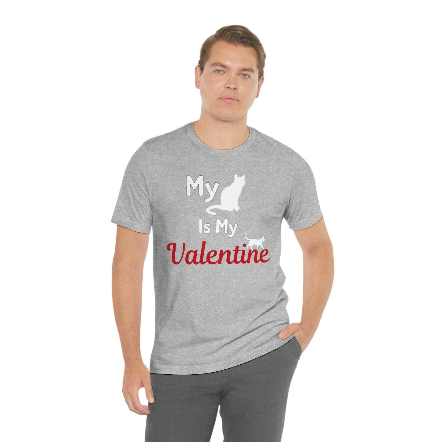 My Cat is My Valentine, Pet lover Valentine shirt - Cute cat lover shirt - gift for cat lovers - Giftsmojo