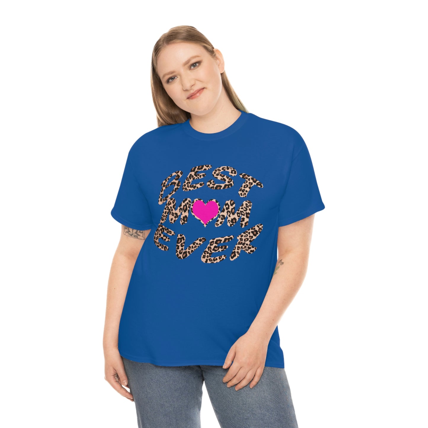 Best mom ever leopard print Tee