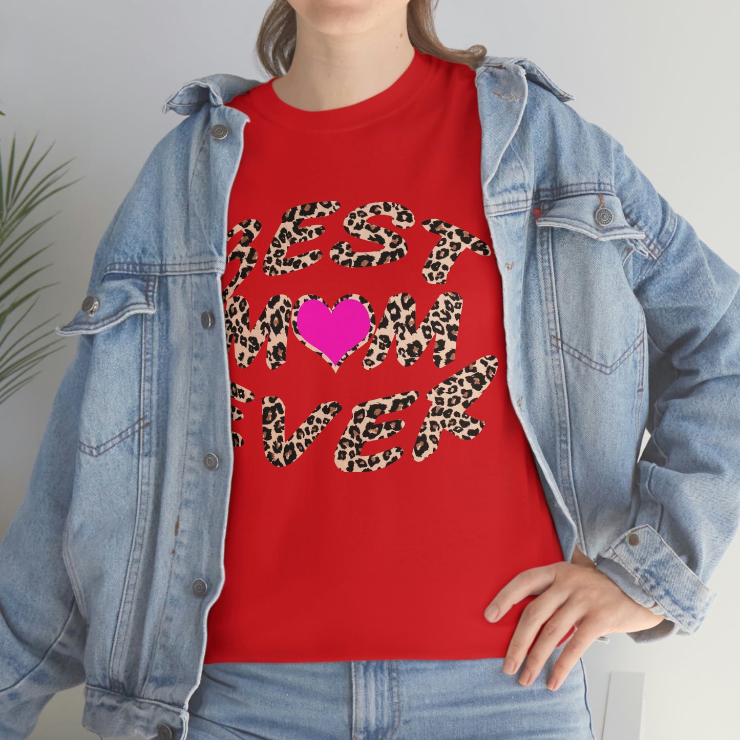 Best mom ever leopard print Tee