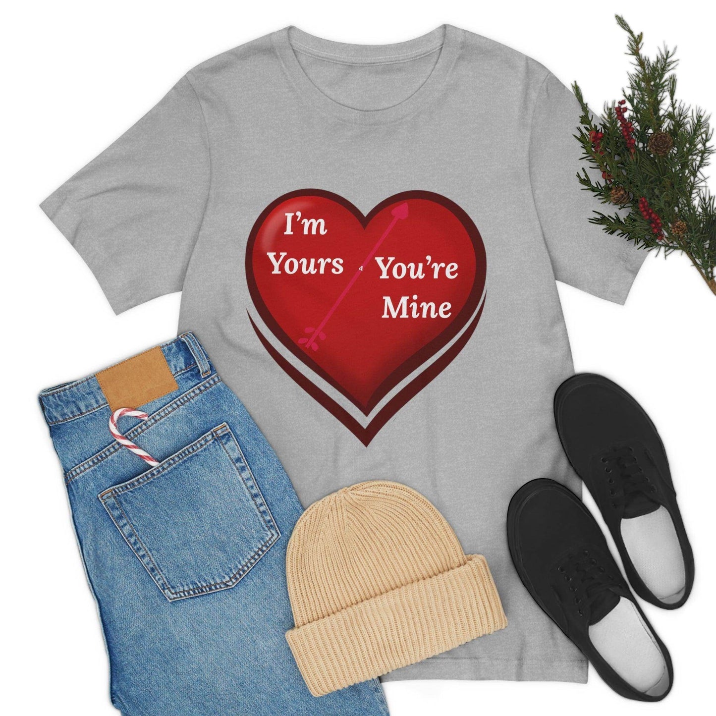 I'm Yours and You're Mine Heart Tee - Giftsmojo