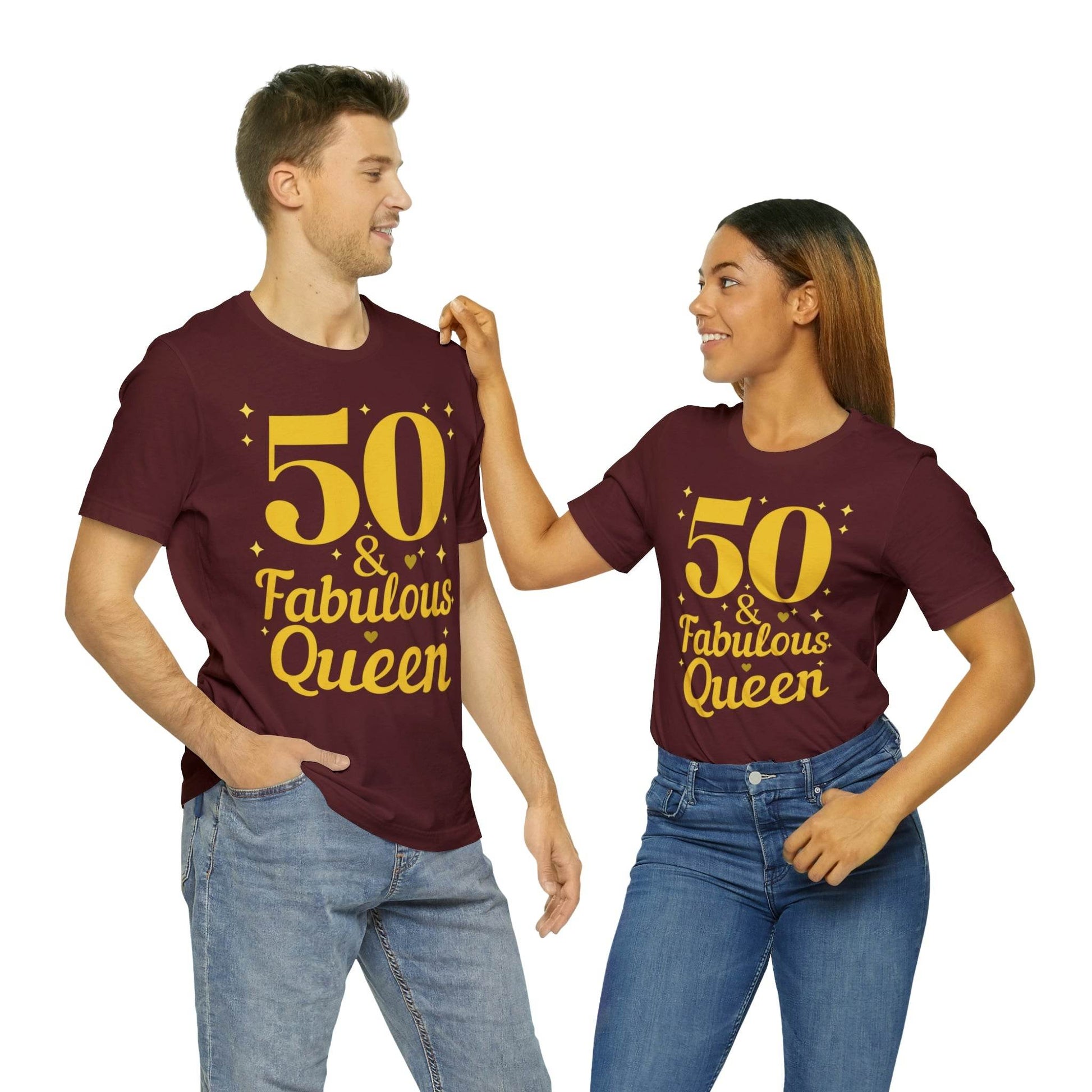 50 and Fabulous Queen shirt, Funny 50th birthday shirt - Giftsmojo