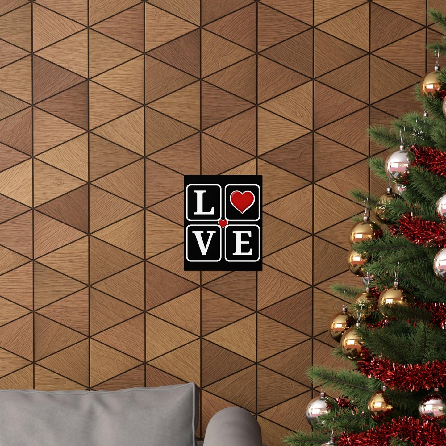 Love Square with Heart Premium Matte Vertical Posters - Giftsmojo