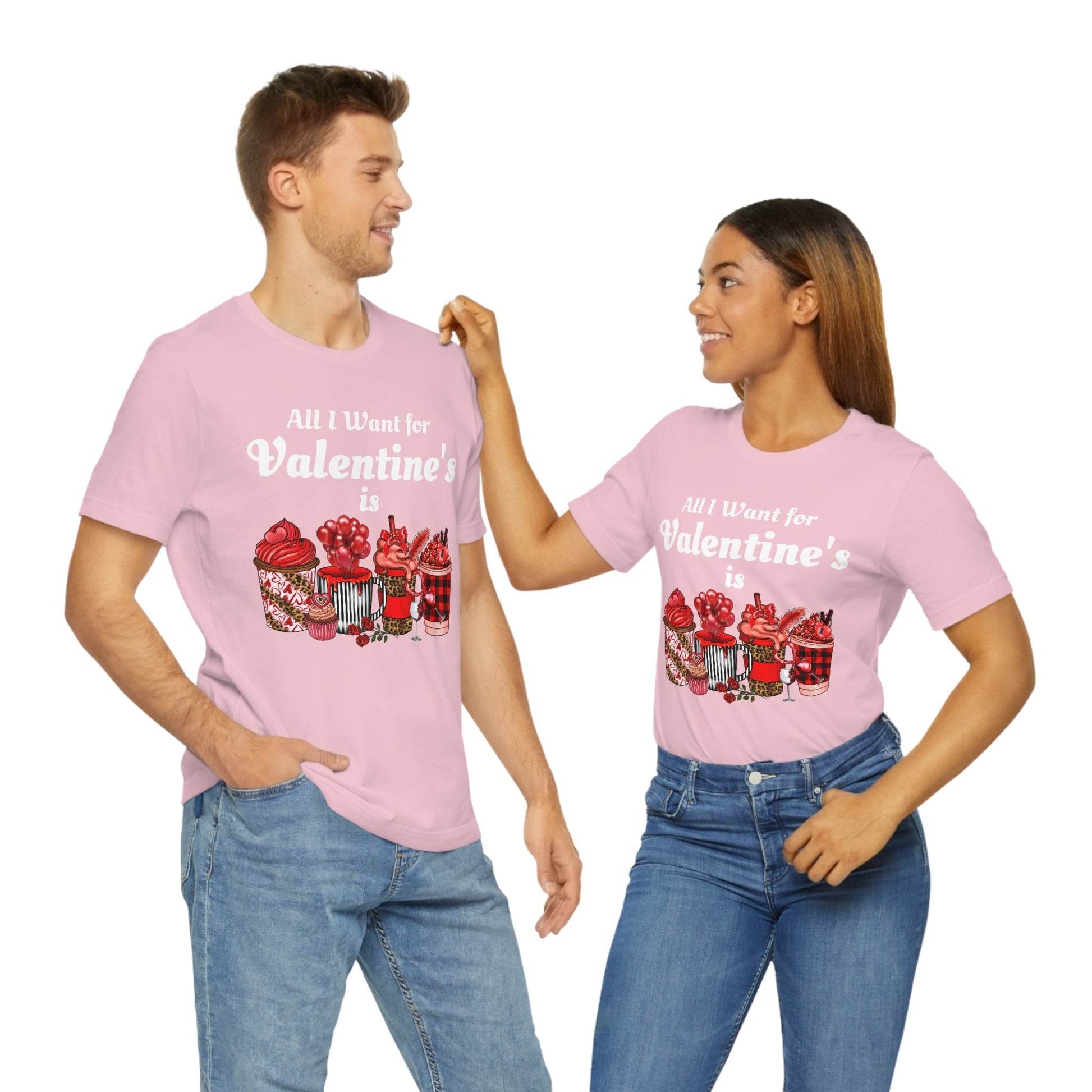 All I want for Valentines is Coffee Tee - Giftsmojo