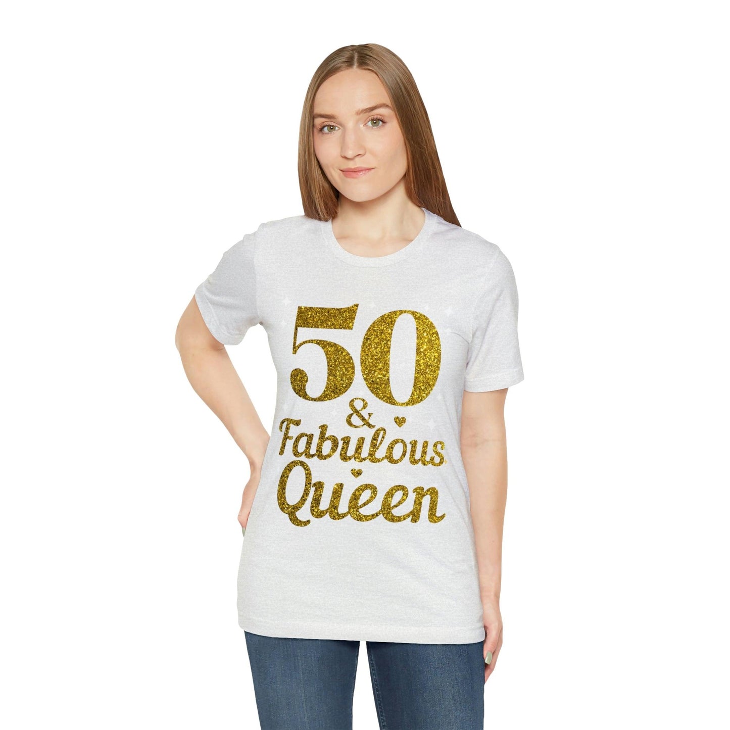 Funny 50th birthday shirt, 50th birthday Tshirt, 50 and fabulous Queen, birthday queen shirt, Gift for 50th birthday, Vintage shirt, birthday gift, birthday girl shirt, mom’s birthday gift, mom gift, wife gift, - Giftsmojo