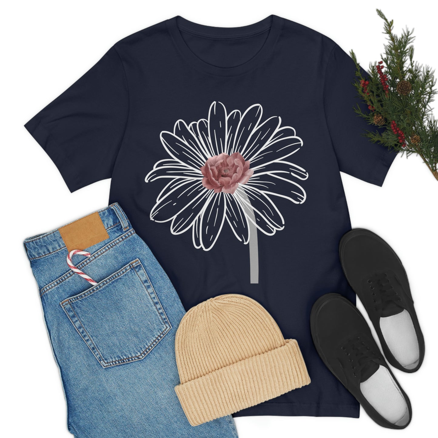 Flower Tshirt, Vintage Flower Shirt, Vintage Botanical Shirt, Vintage T-shirt, Graphic Tshirt, Botanical Print, Wildflower shirt, floral Tee