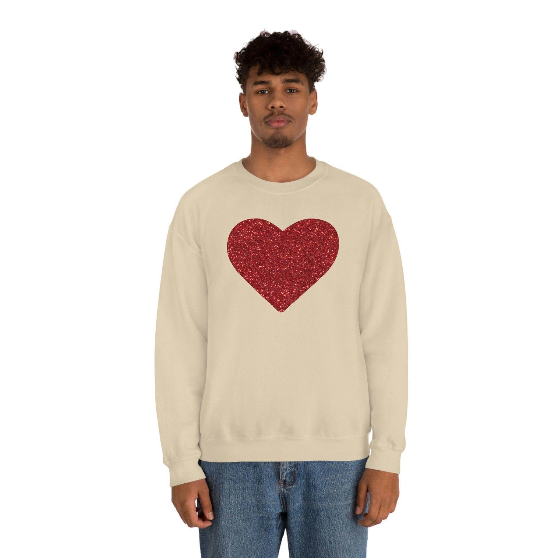 Heart Sweatshirt Love sweatshirt Love Shirt Cute Love Shirt with Heart Valentine sweatshirt - Matching Love shirt Girlfriend gift Boyfriend - Giftsmojo