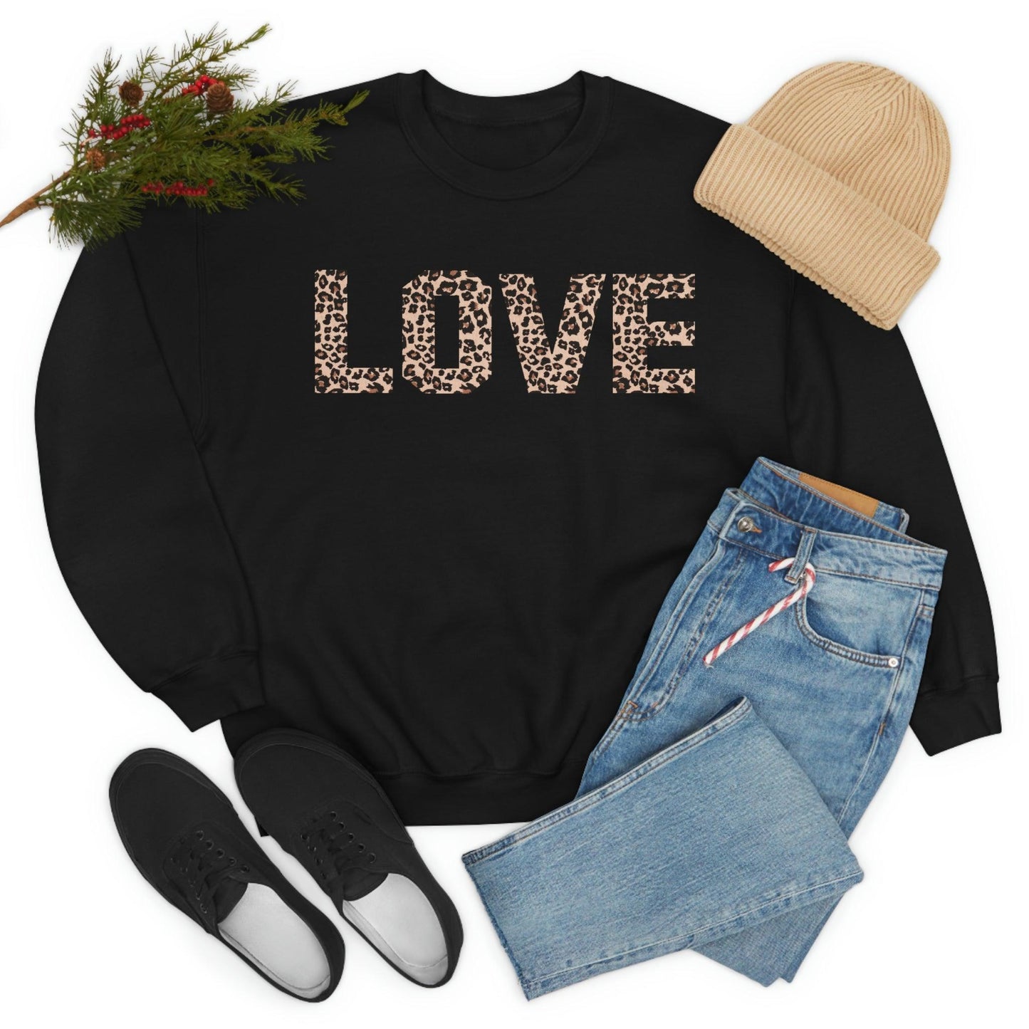 Leopard print love Sweatshirt