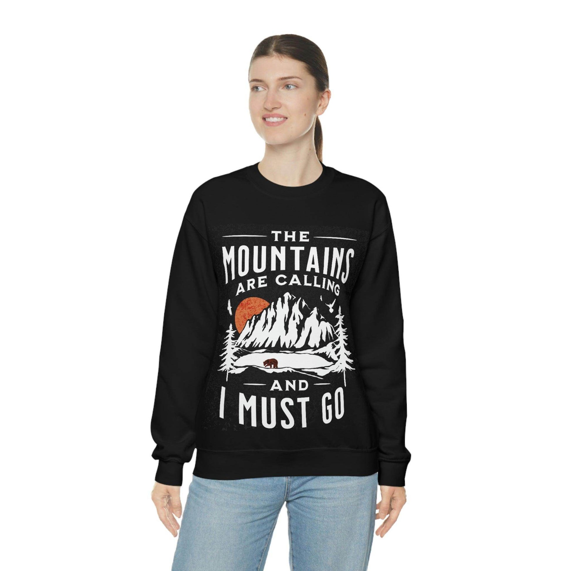 The Mountains are calling Crewneck Sweatshirt - Giftsmojo