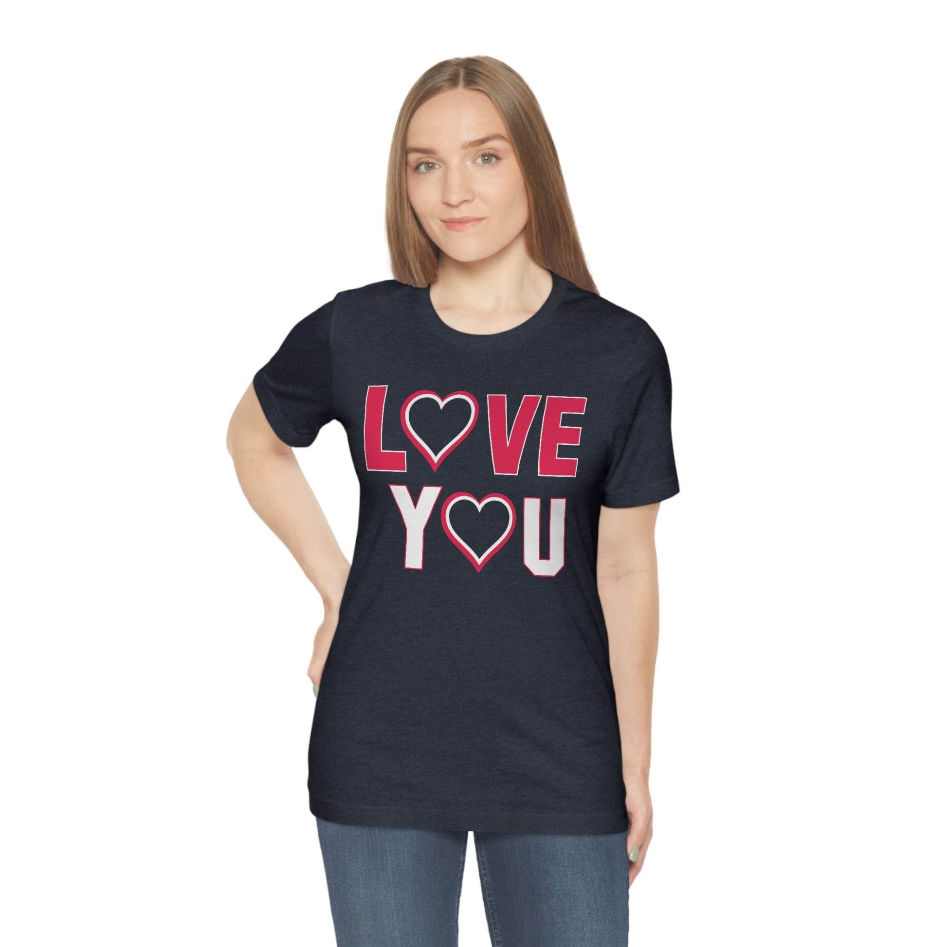 love you heart Tee - Giftsmojo