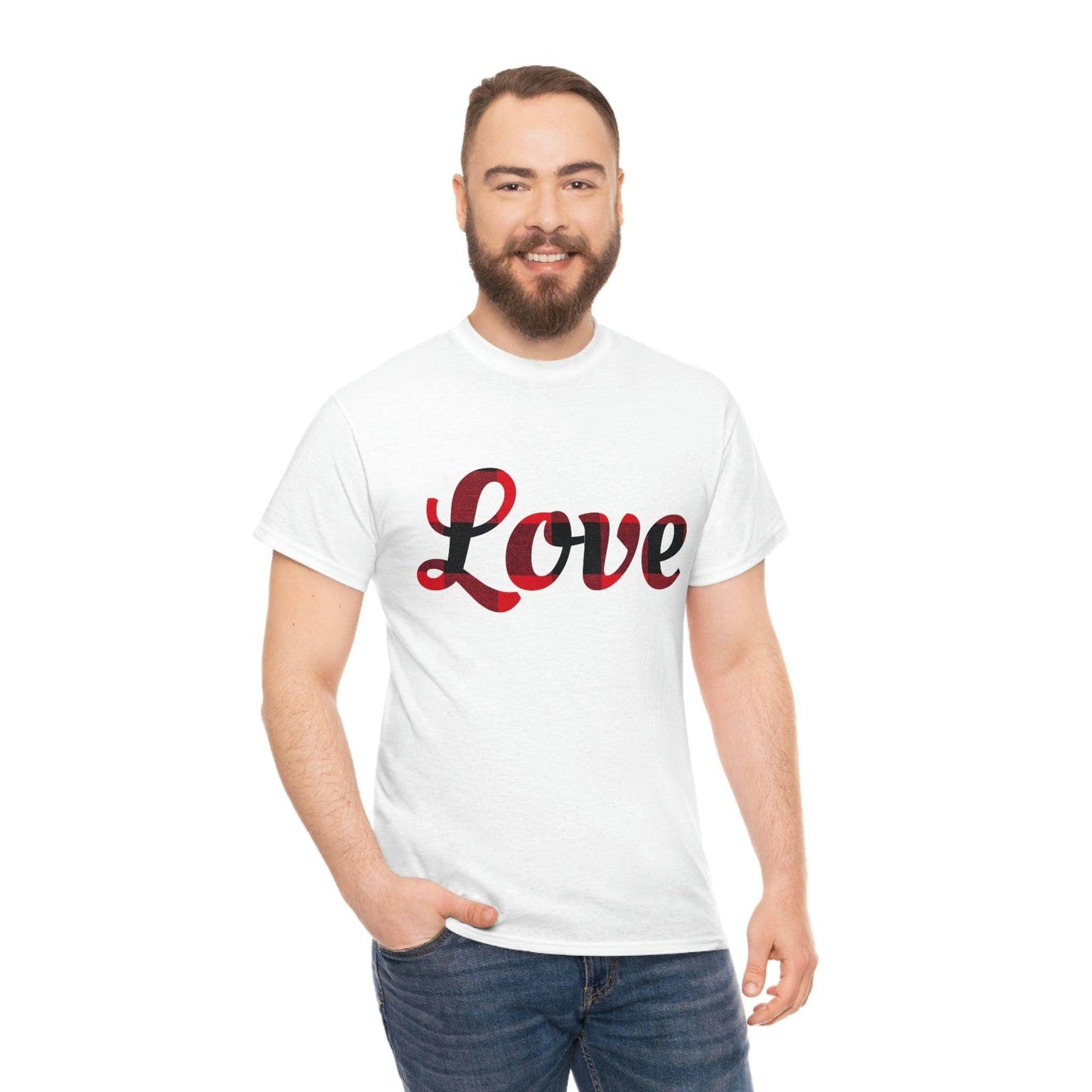 Plaid love T-Shirt - Giftsmojo