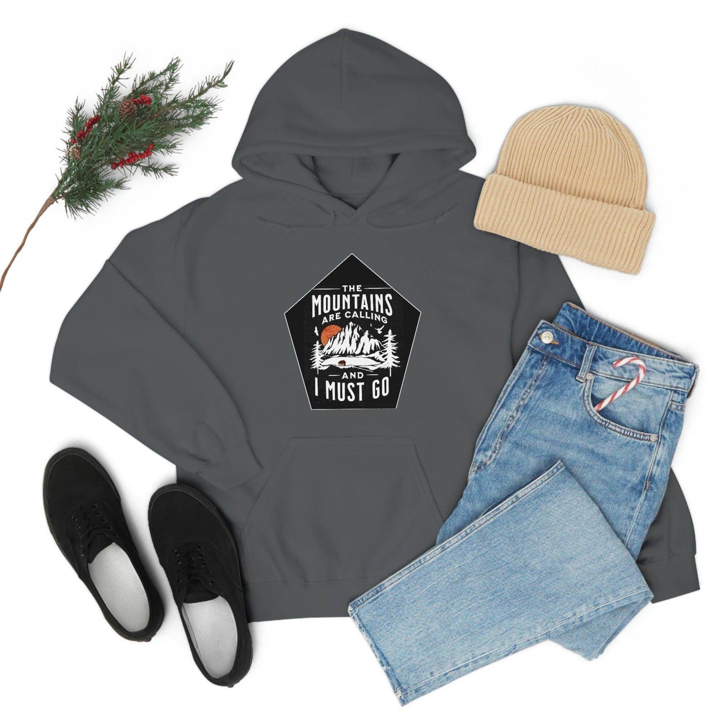 The Mountains are Calling and I Must Go, Hooded Sweatshirt - Giftsmojo
