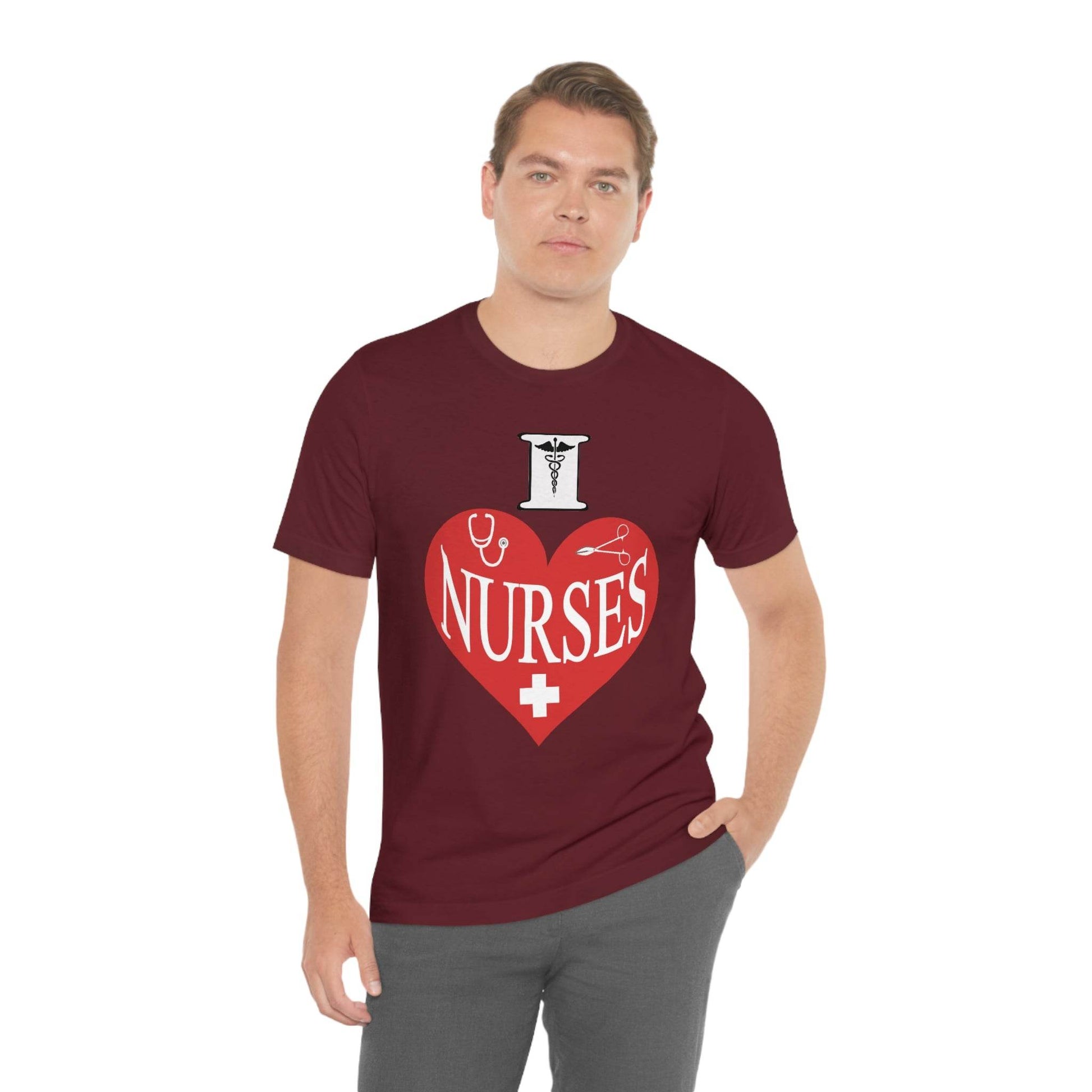 I love Nurses Tee - Giftsmojo