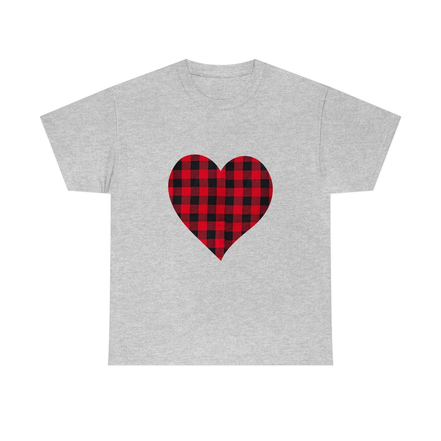 Plaid Heart T-Shirt, - Giftsmojo