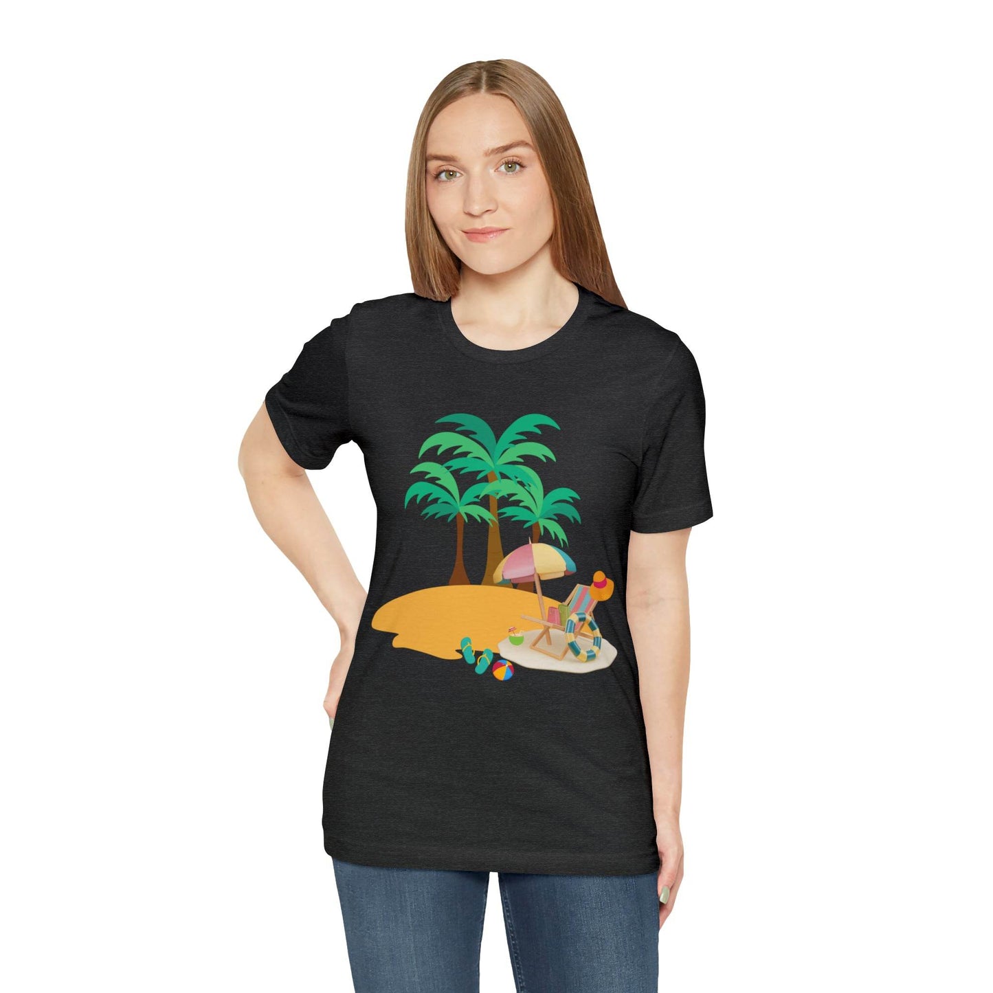 Beach shirt, Beach t-shirt, Summer shirt, Beachwear, Beach fashion, Tropical print, Trendy design, Stylish beach apparel - Giftsmojo