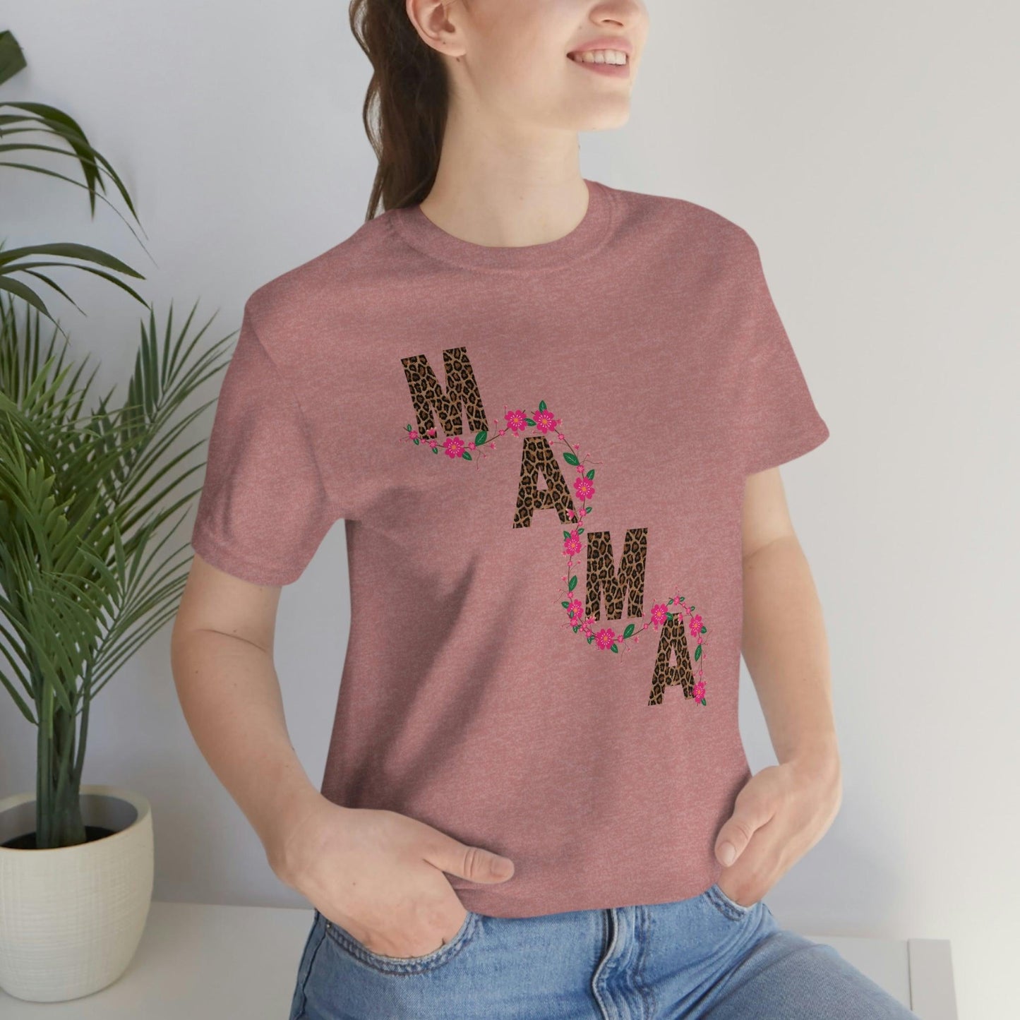 Leopard print Mama shirt Flower mama shirt - Leopard Mama Shirt mothers day shirt new mom shirt - Giftsmojo