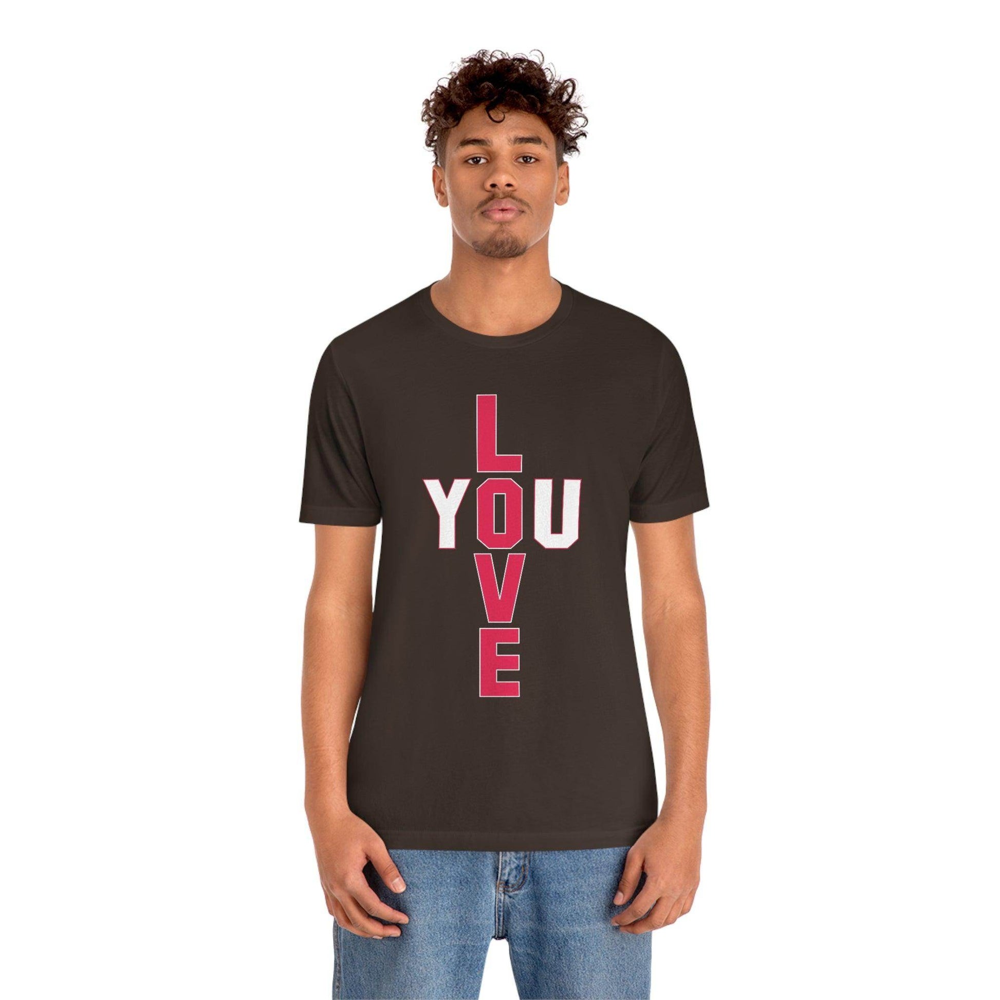 T-shape Love you Tee - Giftsmojo