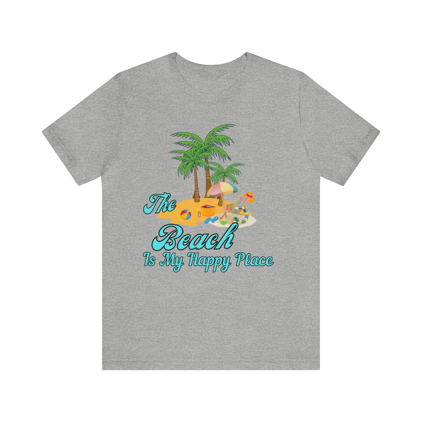 Beach shirt, The Beach is my happy place shirt, Beach t-shirt, Summer shirt, Beachwear, Beach fashion, Stylish beach apparel