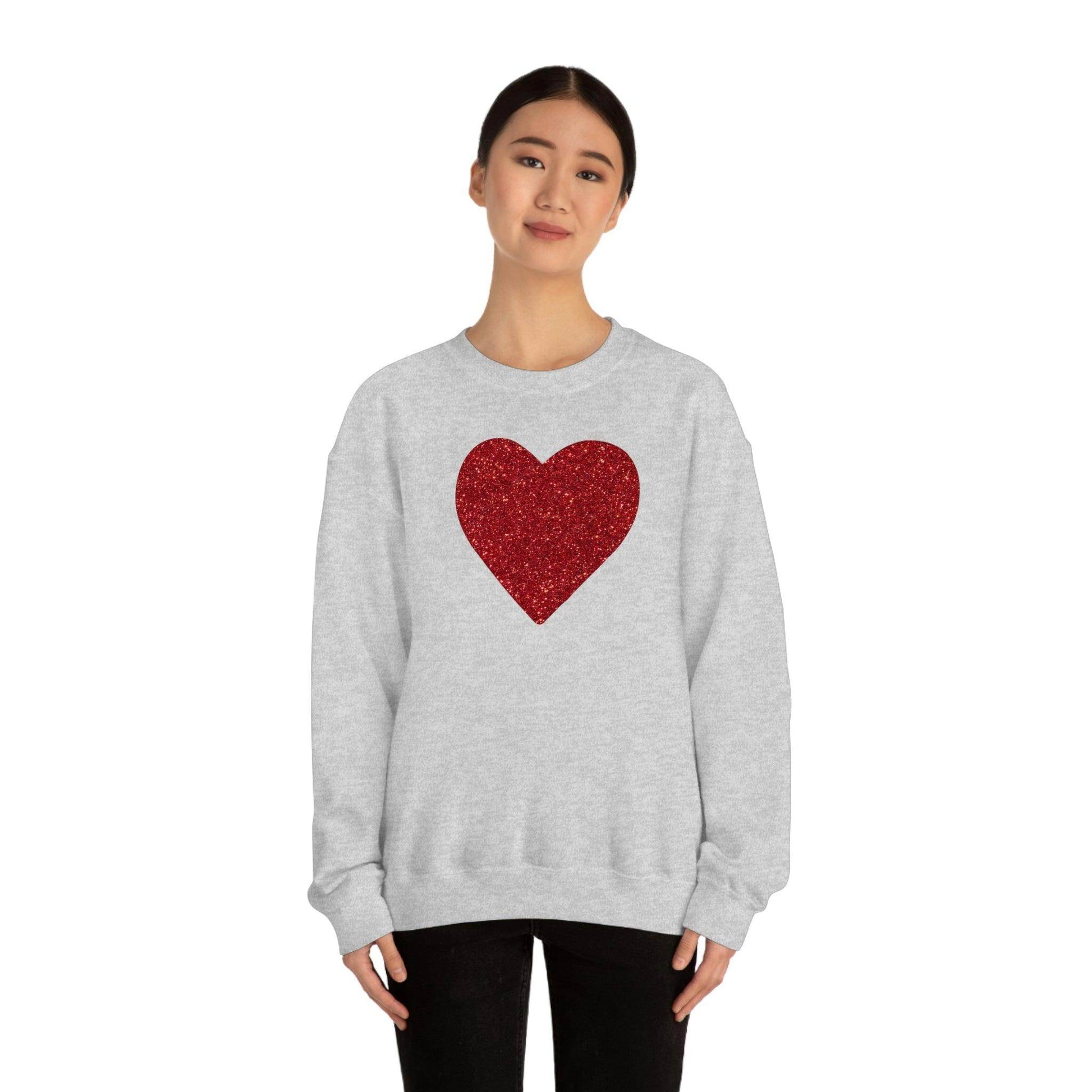 Heart Sweatshirt Love sweatshirt Love Shirt Cute Love Shirt with Heart Valentine sweatshirt - Matching Love shirt Girlfriend gift Boyfriend - Giftsmojo