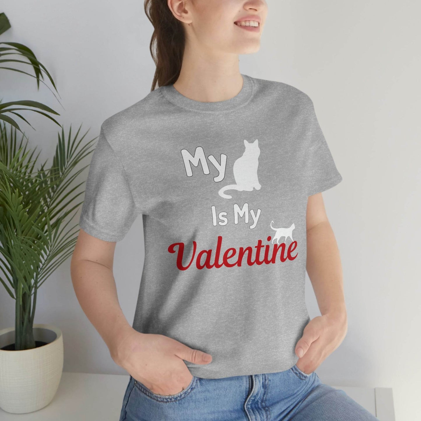 My Cat is My Valentine, Pet lover Valentine shirt - Cute cat lover shirt - gift for cat lovers - Giftsmojo