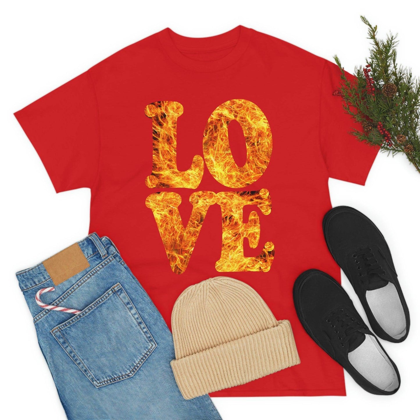 love fire big Tee - Giftsmojo
