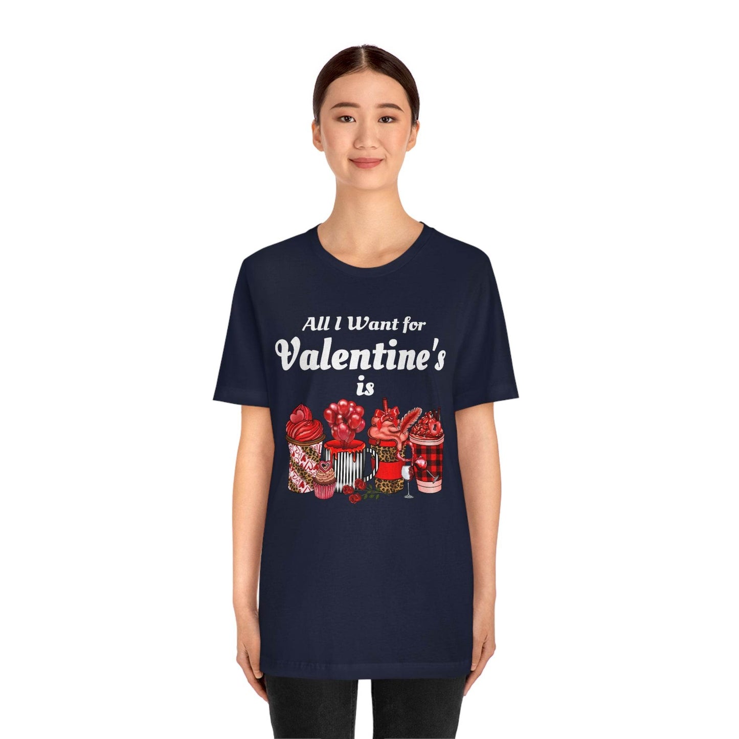 All I want for Valentines is Coffee Tee - Giftsmojo