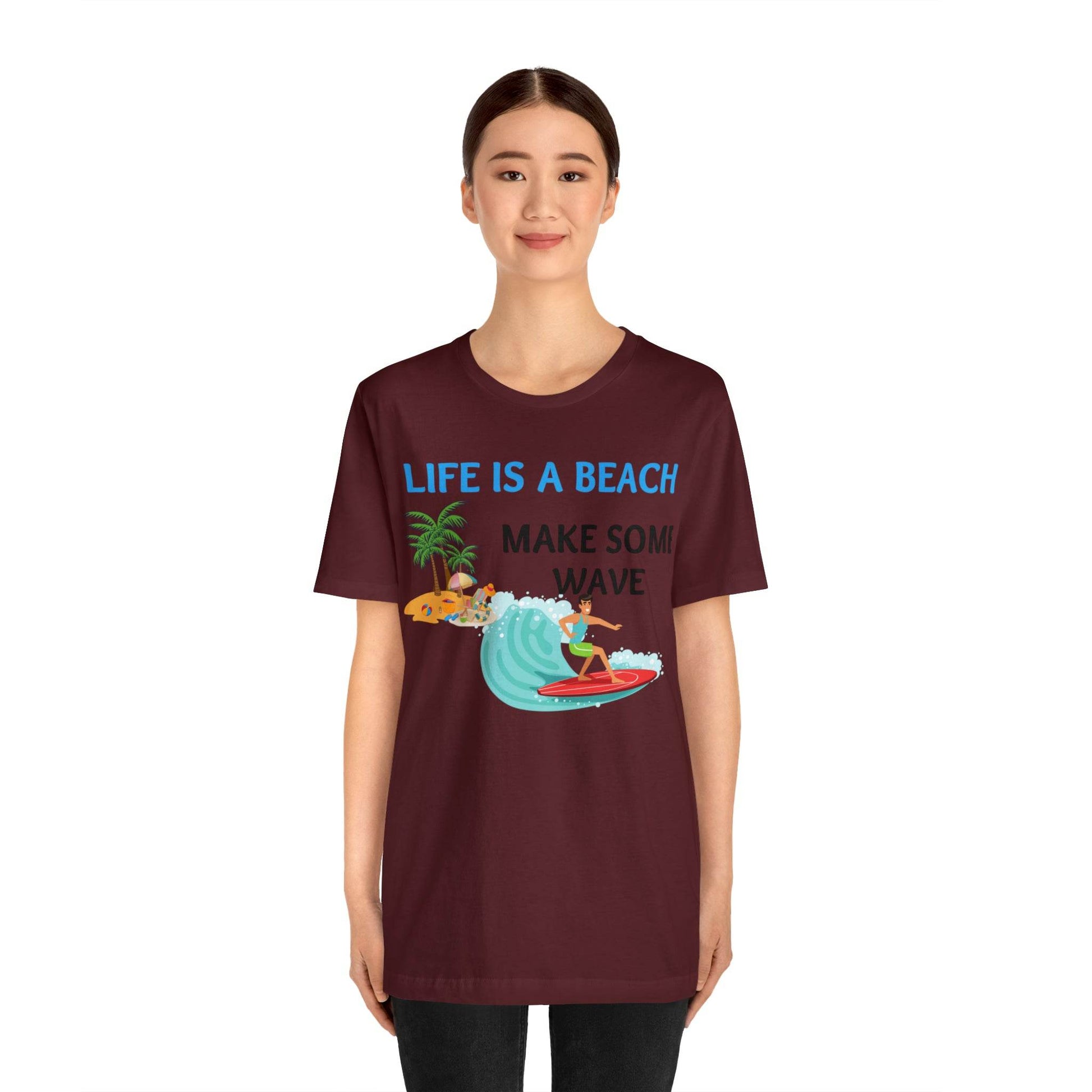 Life is a Beach shirt, Beach t-shirt, Summer shirt, Relaxing beachwear, Coastal fashion, Beach-inspired clothing, Beach adventure apparel - Giftsmojo